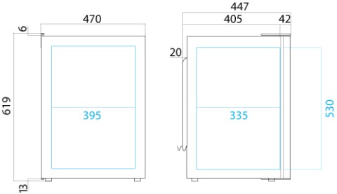 FRIGO LT.75 AIRLOCK GRIGIO SENZA CORNICE